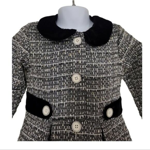 Blue Beri Gold Pea Coat With Matching Dress - Picture 2 of 12